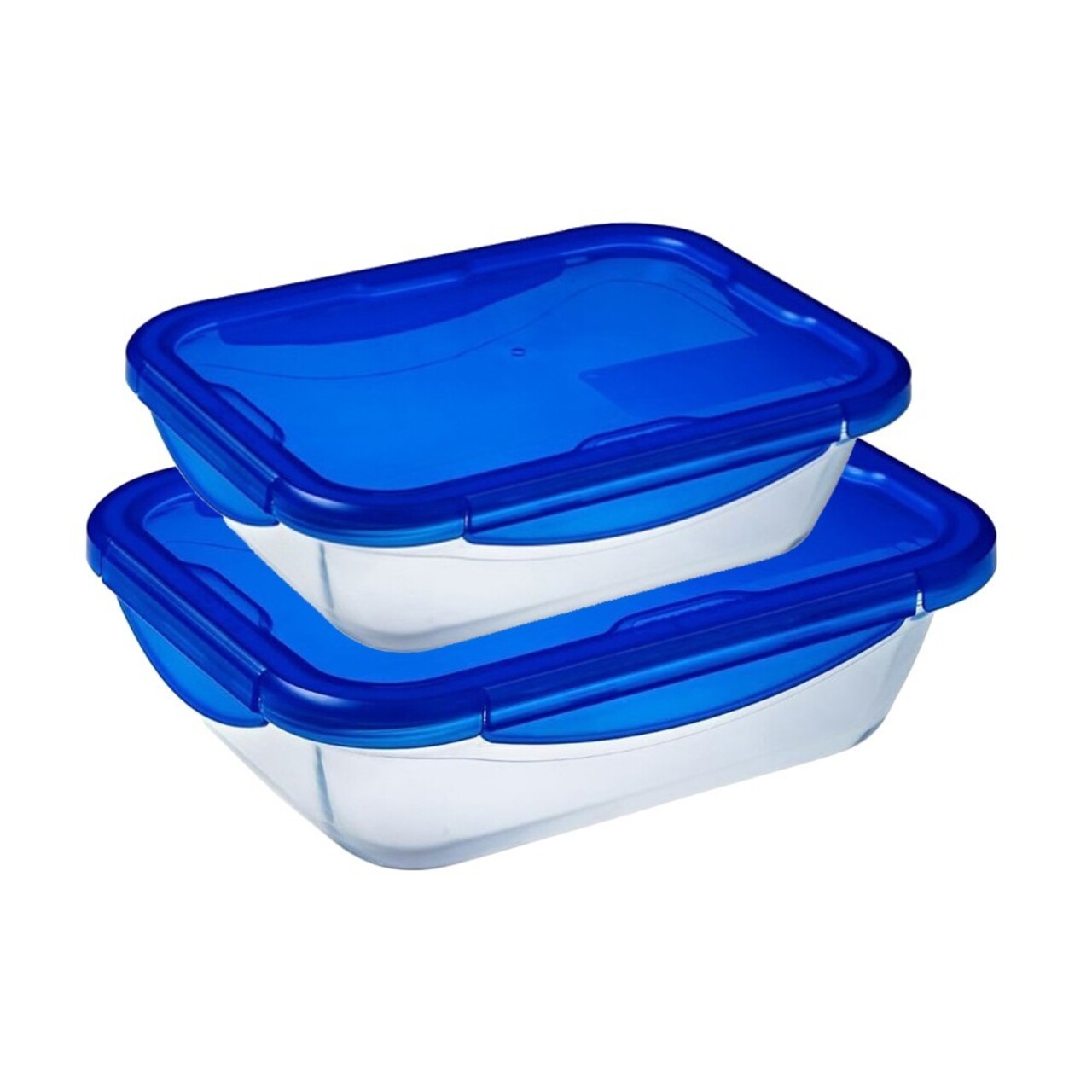 Set 2 caserole dreptunghiulare, cu capac etans, sticla termorezistenta, 0,8L/1,9L, "Cook&amp;Go" - Pyrex - imagine 6